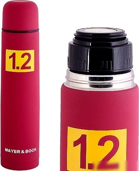 Термос Mayer&Boch MB-31564 1.2л (бордовый/желтый)