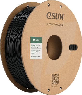 Пластик eSUN ABS-FR ABS-FR175B1Y1 (1.75мм, 1кг, черный)