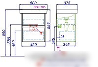 Aqwella Тумба с умывальником Сити 50 SIT0105DK/CI0105DK