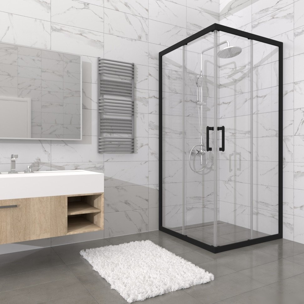 Душевой уголок Triton Фикс-Блэк 80x80 (без поддона)