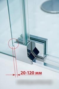 Душевой уголок Cezares SLIDER-AH-1-100-90/100-BR-NERO