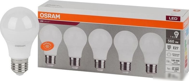 Светодиодная лампочка Osram LED Value 4058075577657 (5 шт)