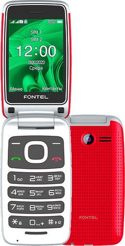Кнопочный телефон Fontel FL280 (красный/белый)