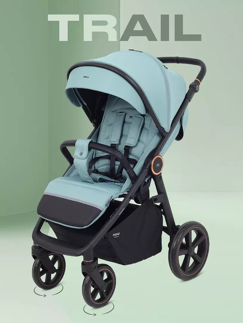 Коляска прогулочная «книга» MOWbaby Trail 2025 MB090 (бежевый)