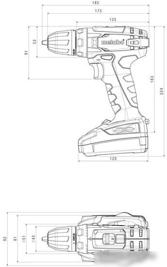Дрель-шуруповерт Metabo BS 14.4 602206550 (с 2-мя АКБ, кейс)