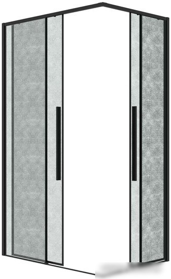 Душевой уголок Grossman Galaxy 90x70x195 300.K33.01.9070.21.02 (черный матовый/шиншилла стекло)