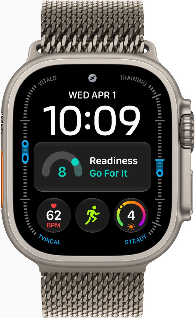 Умные часы Apple Watch Ultra 4 LTE 49 мм (титановый корпус, природный/природный, миланская петля M)