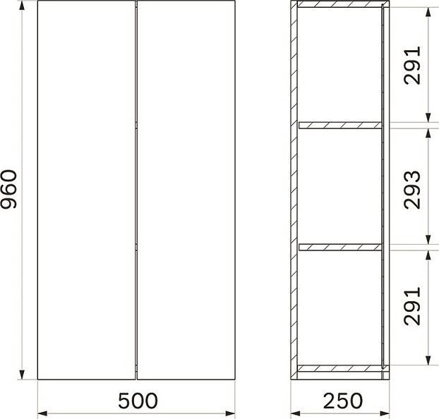 AM.PM Шкаф для ванной X-Joy M85CHX0502WG (белый глянец)