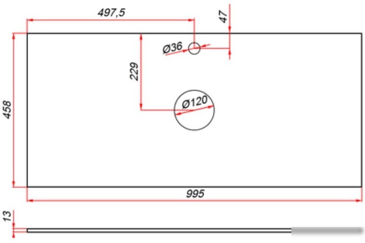 ЗОВ Столешница 13 CKP13W995458C2 (белый)