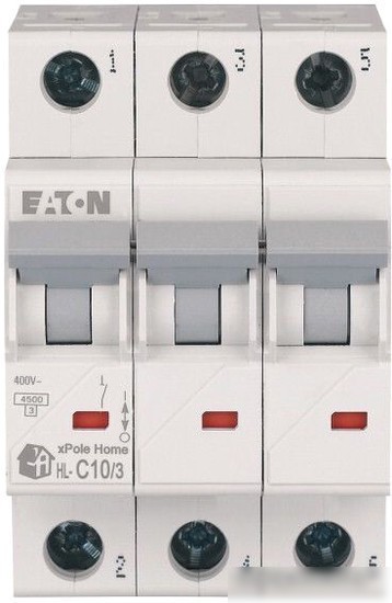 Выключатель автоматический Eaton HL-C103 3P 10A C 4.5кA 3M 194789