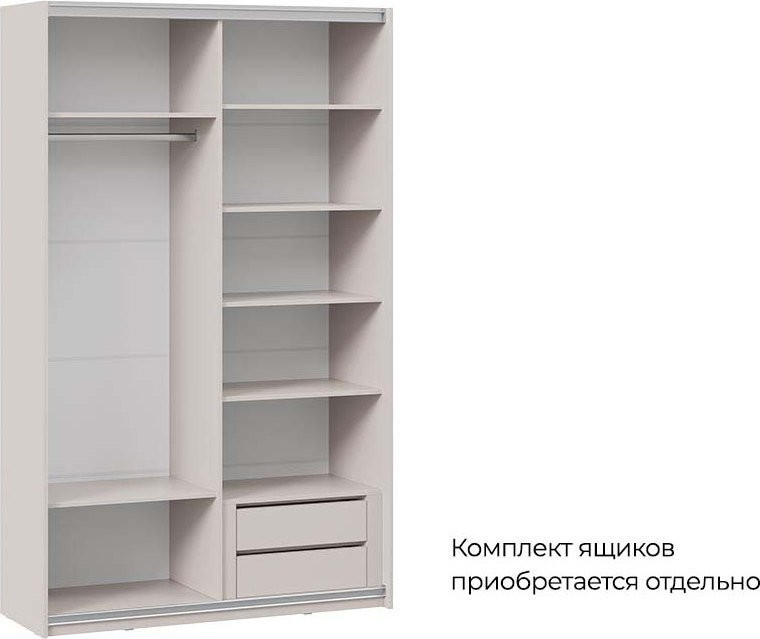 Шкаф-купе Трия Оскар Т2 1400 271166 (ручка белая/кашемир)