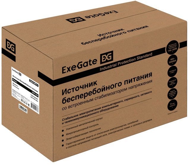 Источник бесперебойного питания ExeGate SpecialPro UNB-1500.LED.AVR.4SH EP285499RUS