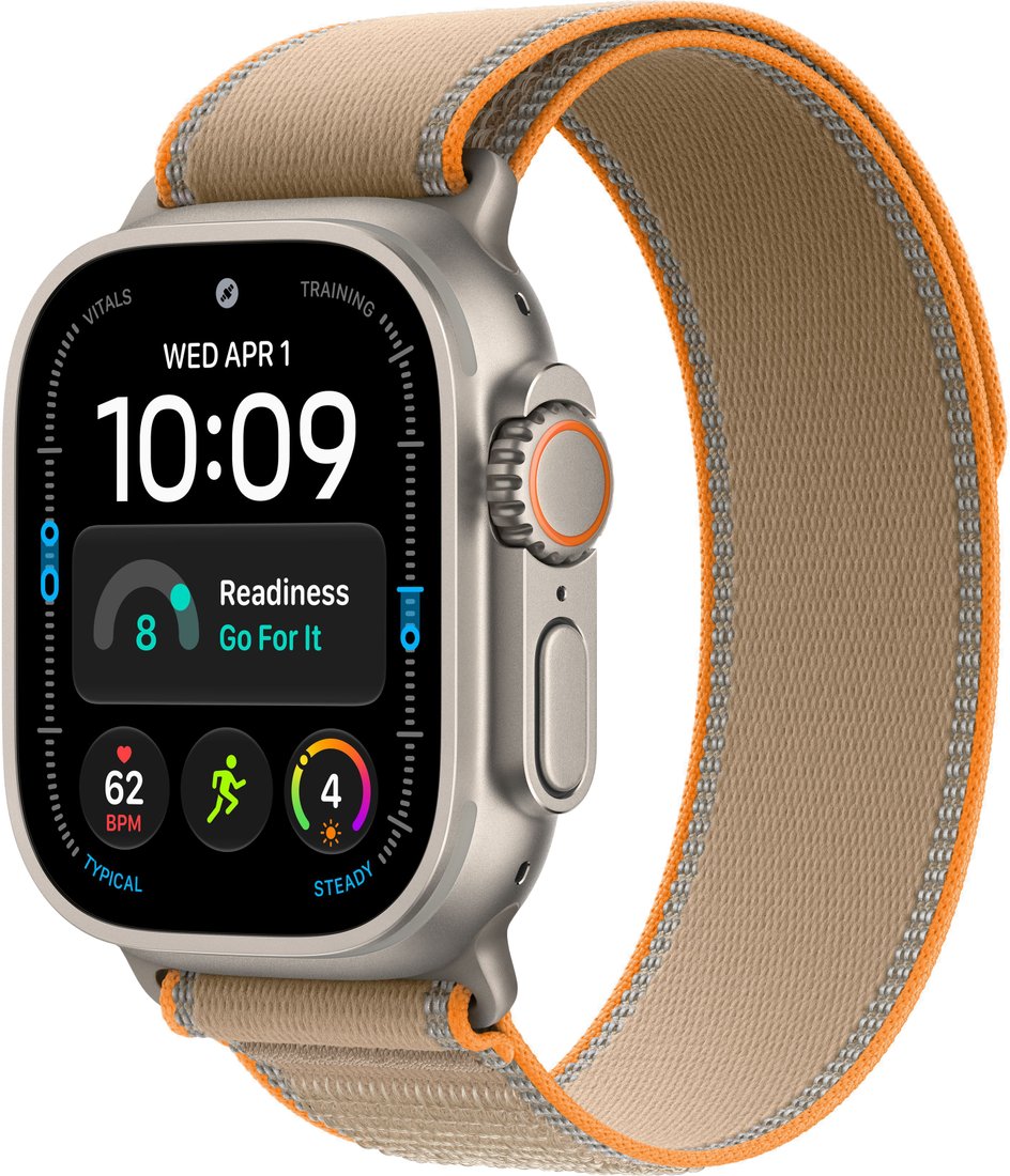 Умные часы Apple Watch Ultra 4 LTE 49 мм (титановый корпус, природный/песочный, нейлоновый ремешок размера S/M)