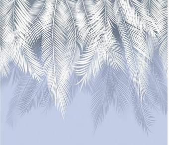 Фотообои Citydecor Пальмовые листья 300x260 (голубой)