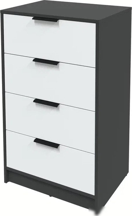 Комод Интерлиния Концепт КТ-К60 (белый платинум/антрацит)
