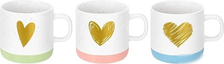 Набор кружек Elan Gallery New Bone China Сердце 230239
