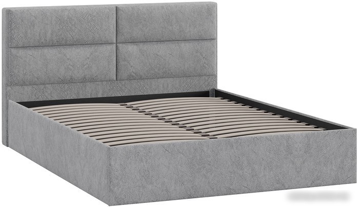 Кровать Трия Глосс универсальный тип 1 160x200 (микровелюр Wellmart Silver)