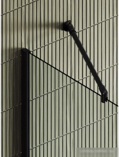 Душевая стенка MaybahGlass 195x69 MGD-720-6у (прозрачное стекло/черный)