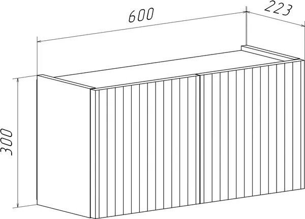 Runo Шкаф для ванной Соренто 60x30/Тренто 60x30 вертикаль (крафтовый дуб/белый)