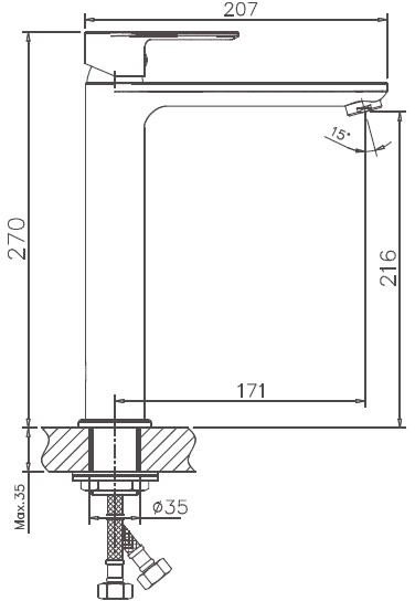 Смеситель Haiba HB11505 (хром)