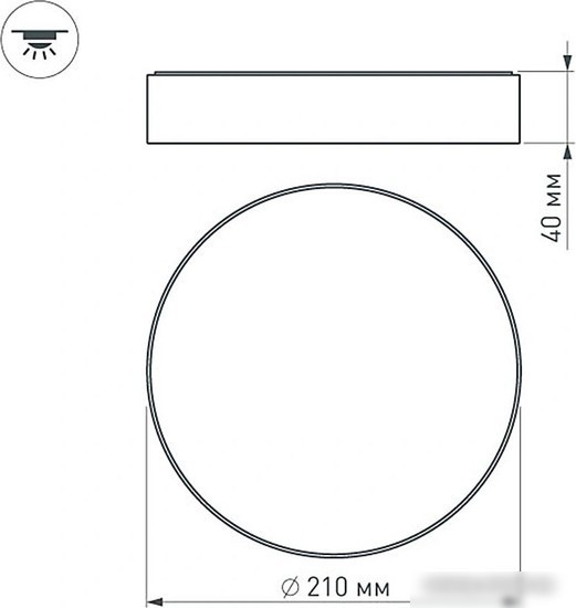 Светодиодная панель Arlight SP-RONDO-R210-20W Warm3000 022905(2)