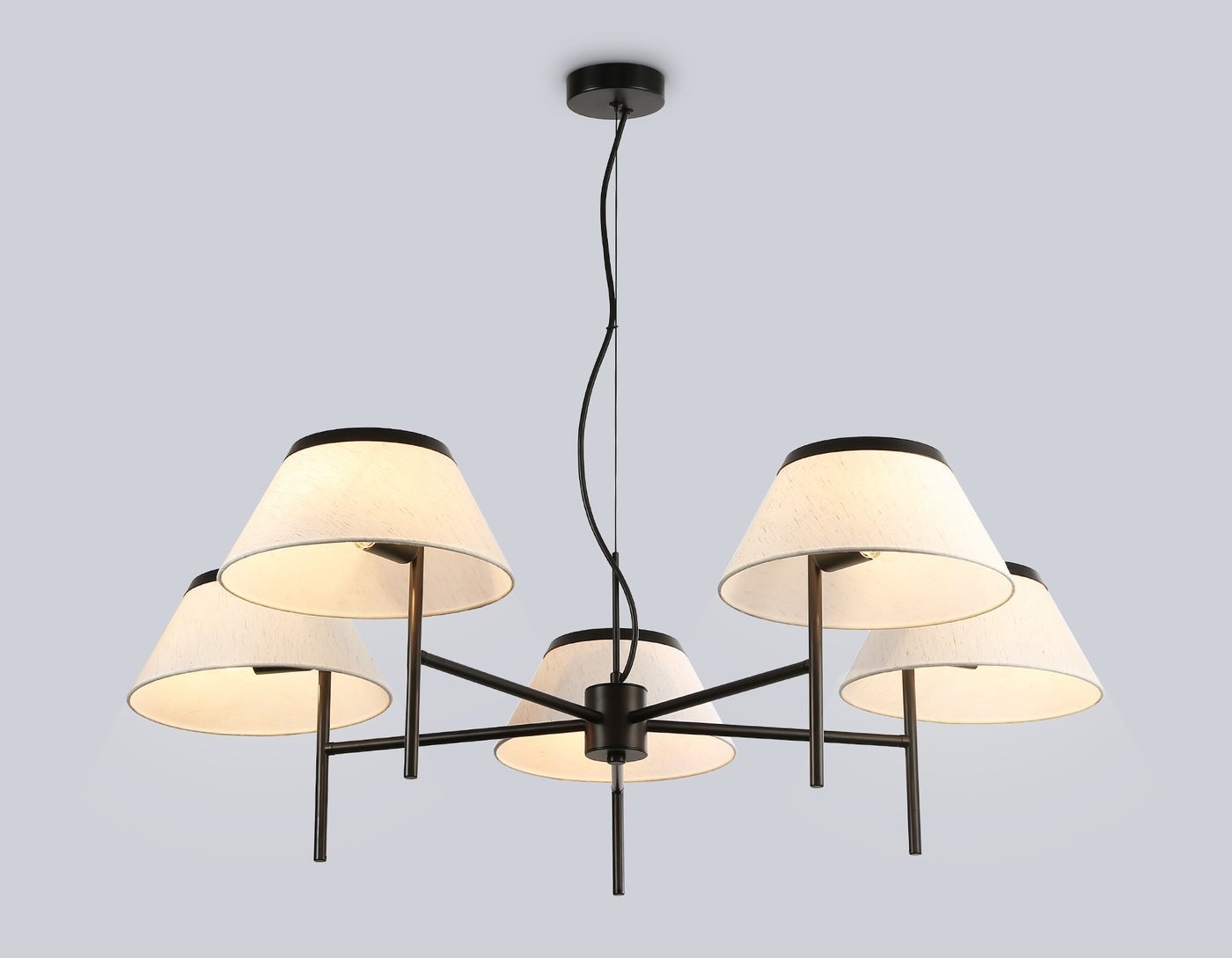Подвесная люстра Ambrella LH72453/5 BK/WH (черный/белый)