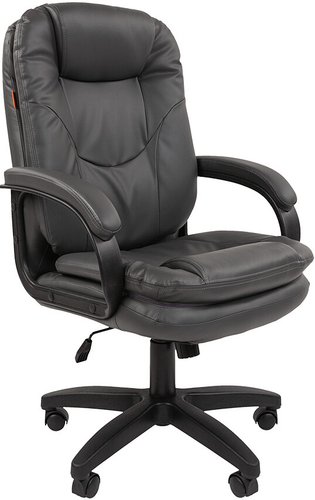 Офисное кресло CHAIRMAN 668LT N (черный пластик/экопремиум серый)