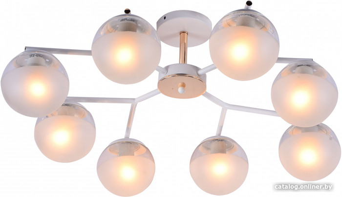 Люстра средней высоты Mirastyle MH-10142/8 WH+FGD