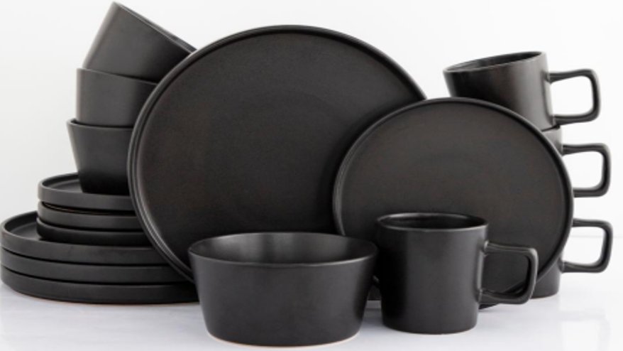 Тарелка обеденная Sundays Home Minimalist керамика TRVK26010 (27см, графит)