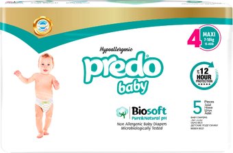Подгузники Predo Baby №4 7-18 кг BIO-104 (5 шт)