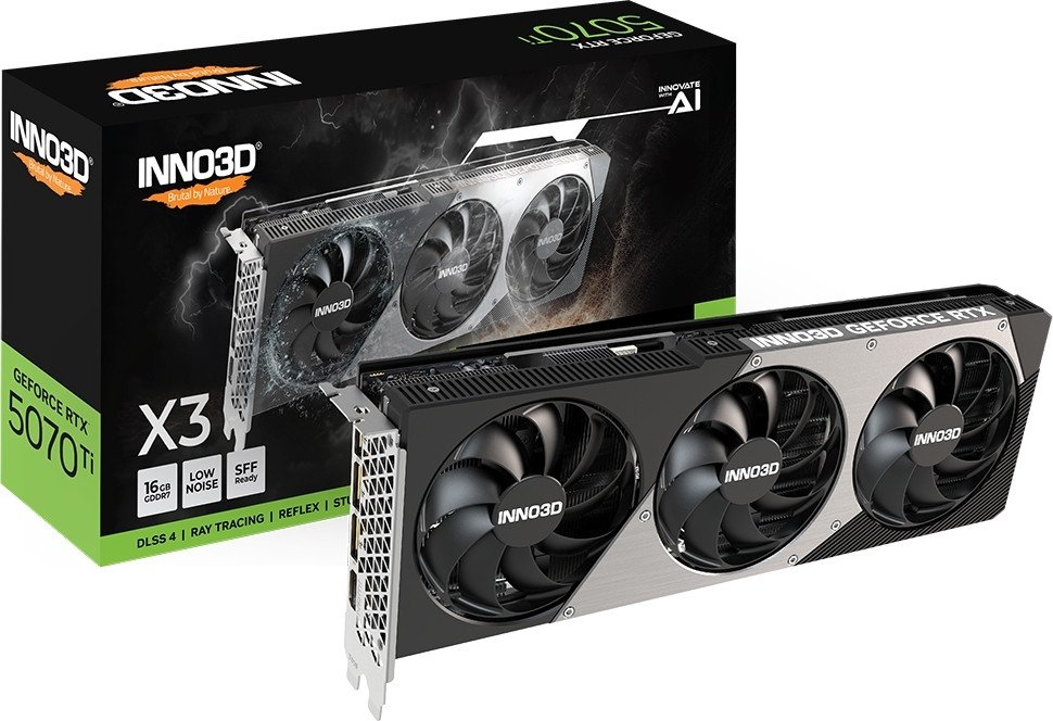 Видеокарта Inno3D GeForce RTX 5070 Ti X3 N507T3-16D7-176068N