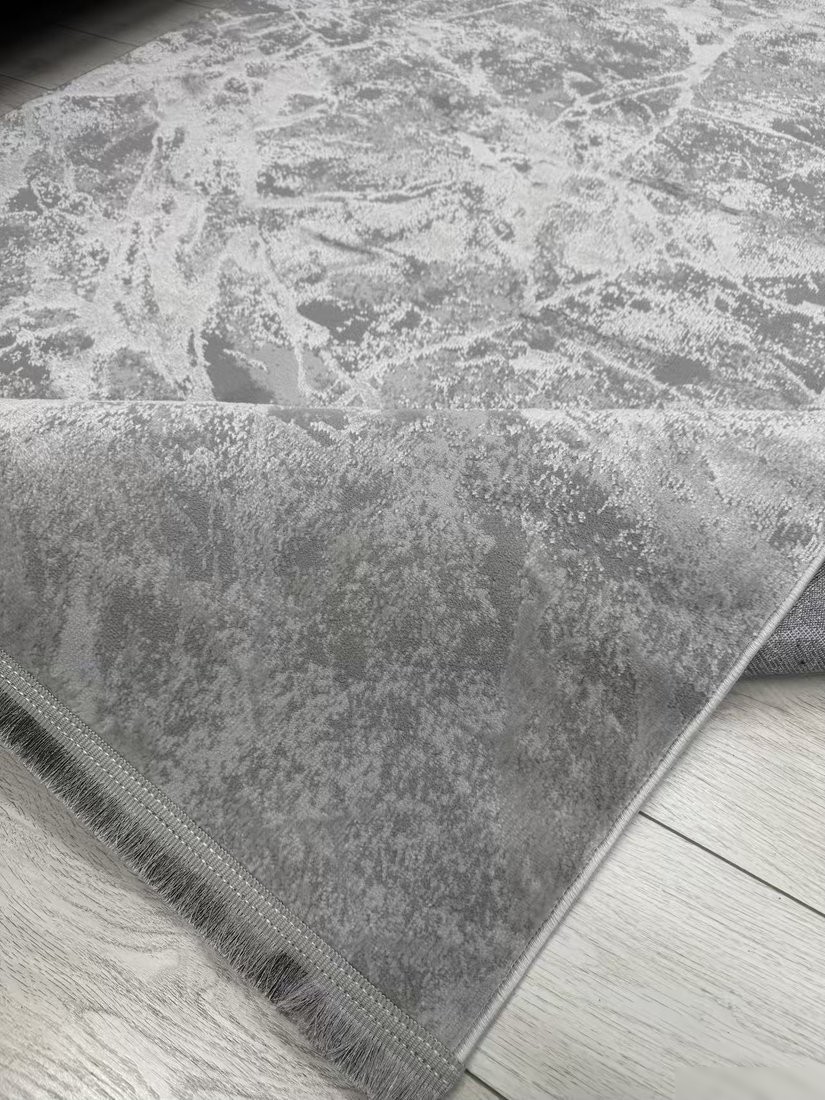 Ковер для жилой комнаты Radjab Carpet Амаль Прямоугольник 0911A (1.5x2.5, Grey/Grey)