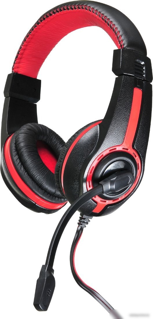 Наушники Оклик HS-L200 (черный/красный)