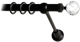 Lm Decor Кристалл (черный матовый, гладкая, 2.8м 25мм, 1 ряд)