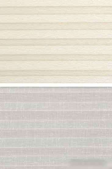Плиссе Delfa Basic Walnut СПШ-3402/1102 Basic Transparent (48x160, кремовый/белый)
