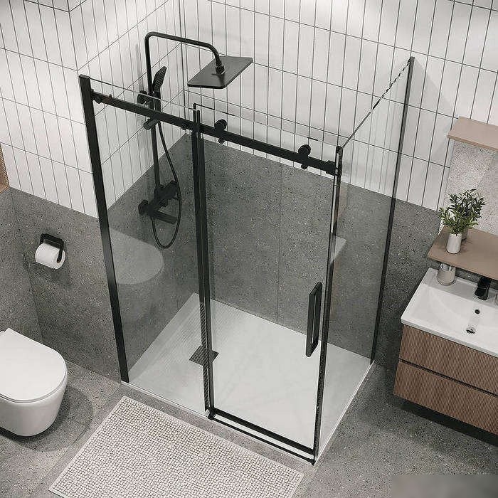 Душевой уголок Grossman Classic 100x80x195 120.K33.04.1080.21.00 (черный матовый/стекло прозрачное)
