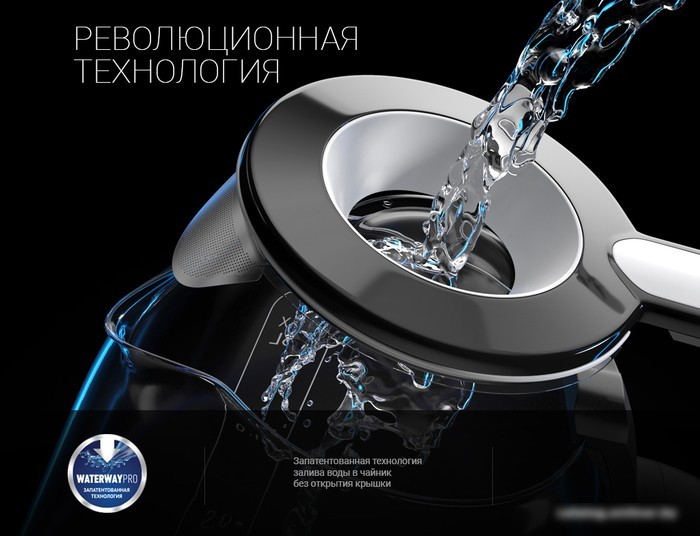 Электрический чайник Polaris PWK 1753CGL (черный/белый)