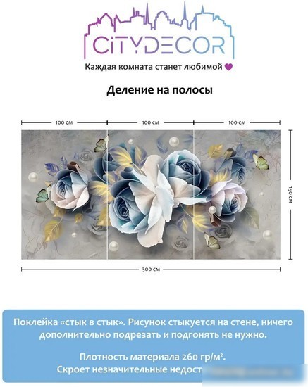 Фотообои Citydecor Абстракция 175 300x150