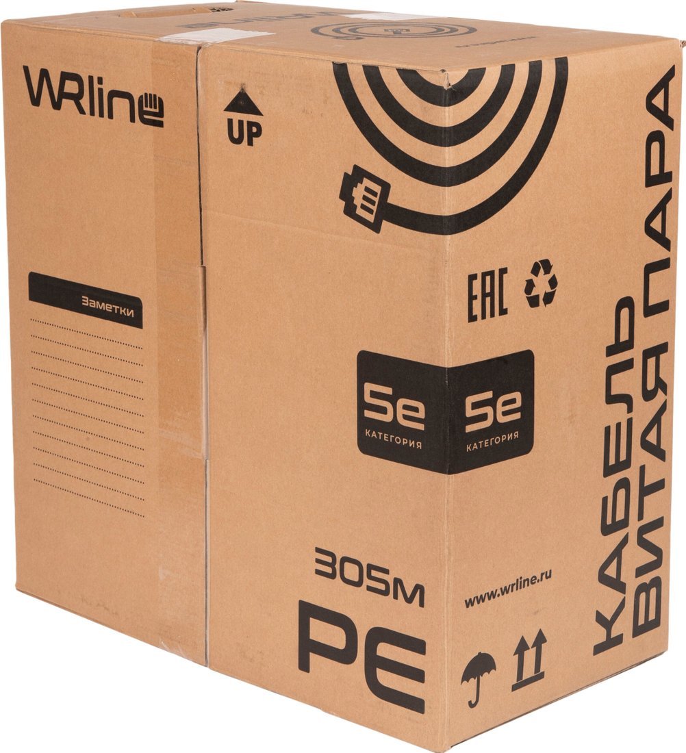 Кабель WRline WR-UTP-4P-C5E-PE-BK (305 м)