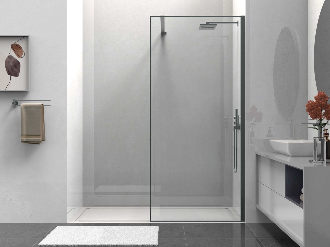 Душевая стенка Vincea Walk-In VSW-1HS900CLGM