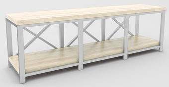 Тумба Hype Mebel Флорида 120x40 (белый-древесина белая)