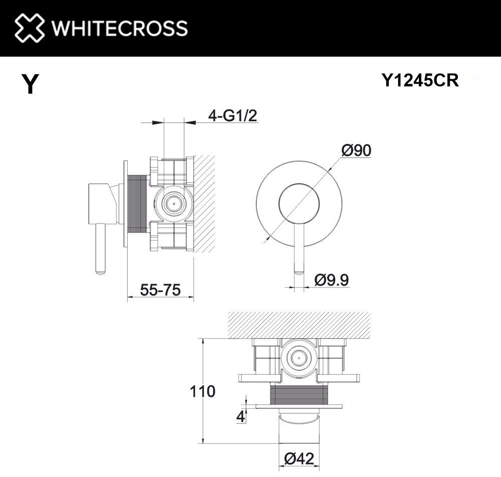 Смеситель Whitecross Y Y1245CR (хром)