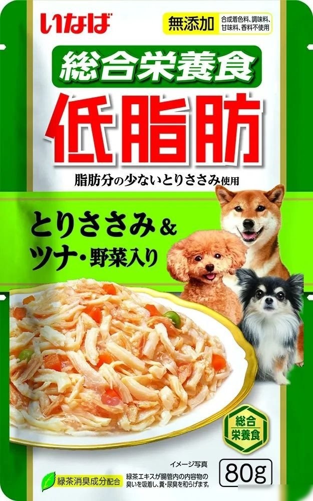 Пресервы Inaba Тайшебо Куриное филе и тунец Кацуо с овощами 12х80 г