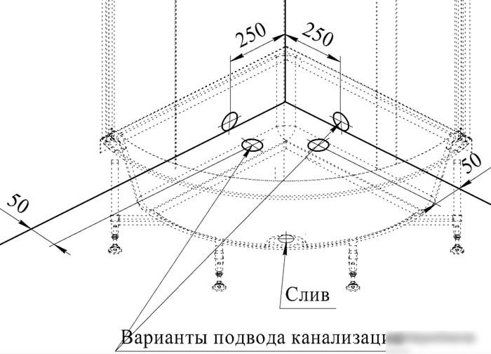 Душевой поддон Radomir 100x100 1-11-0-0-0-004