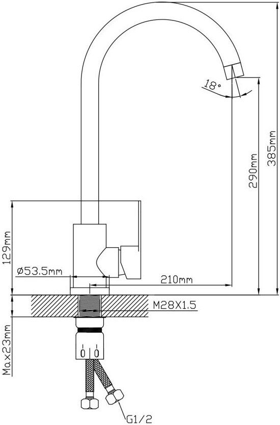 Смеситель AV Engineering AVZAR4-A304-800