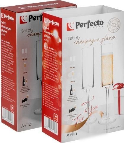 Набор бокалов для шампанского Perfecto Linea Avila 30-288201 (2 шт)