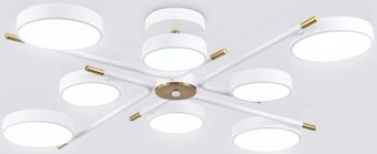 Подвесная люстра Ambrella FL516338/8 WH/CP (белый/медь)