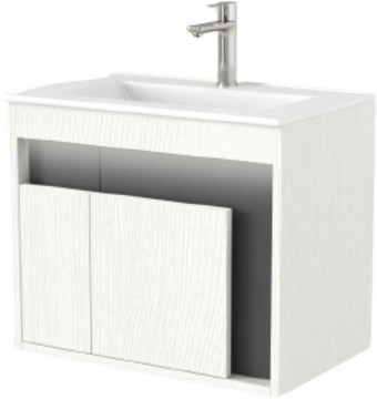 Дабер Тумба под умывальник 016 WeltWasser Deilbach 7517-60 Т16.6W.0.20_light (с подсветкой, белый древесный/серый)