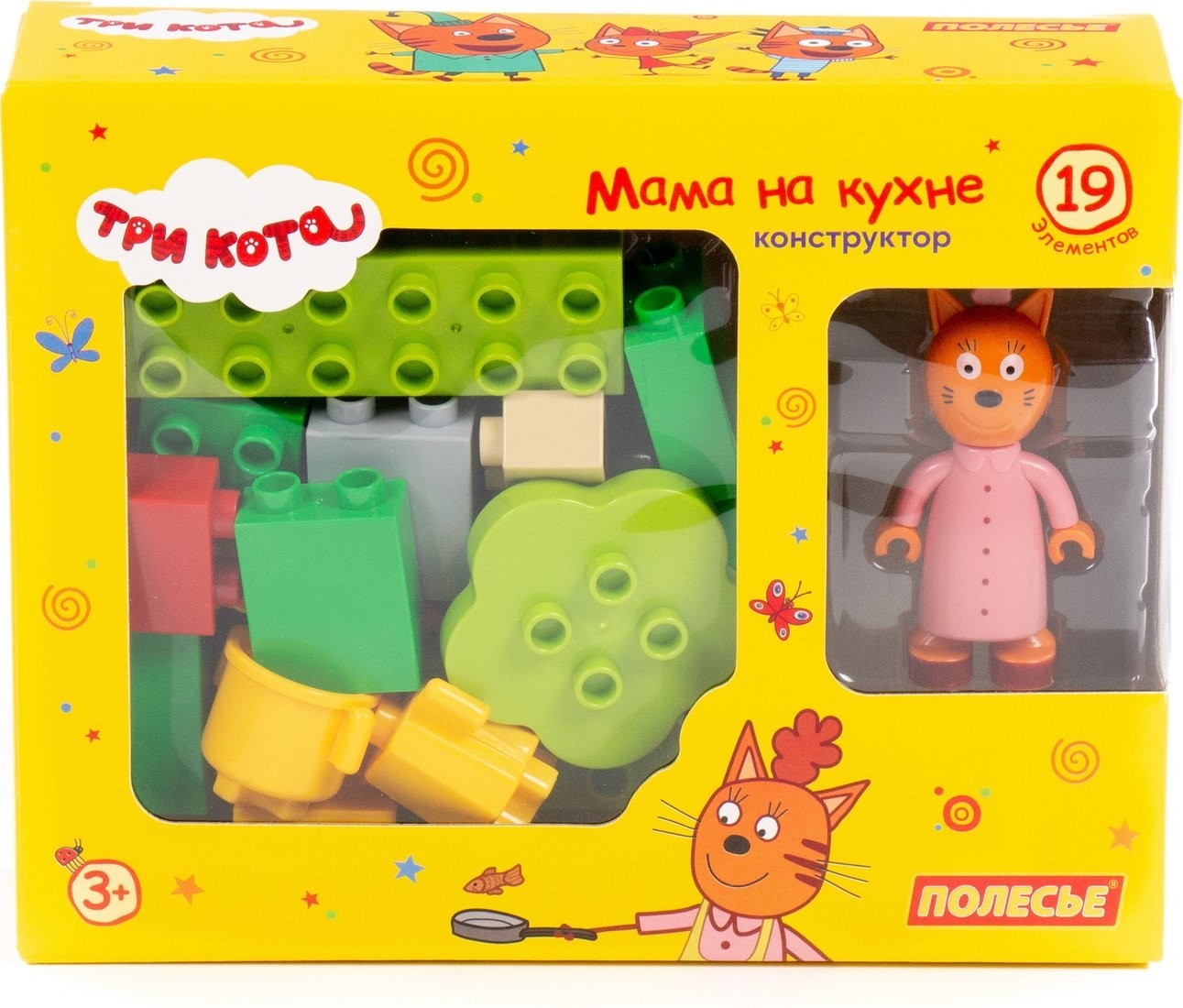 Конструктор Полесье Макси. Три кота. Мама на кухне 75861 (19эл)