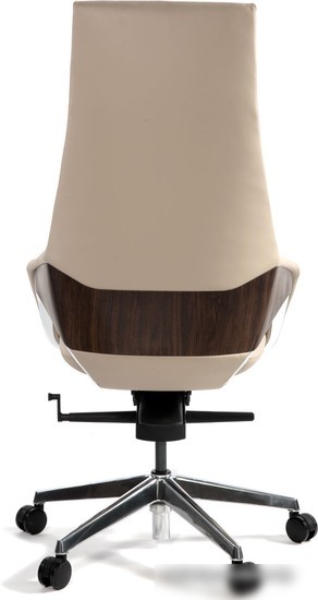 Кресло Norden Шопен FK 0005-A Beige Leather (кожа бежевая/алюминий)